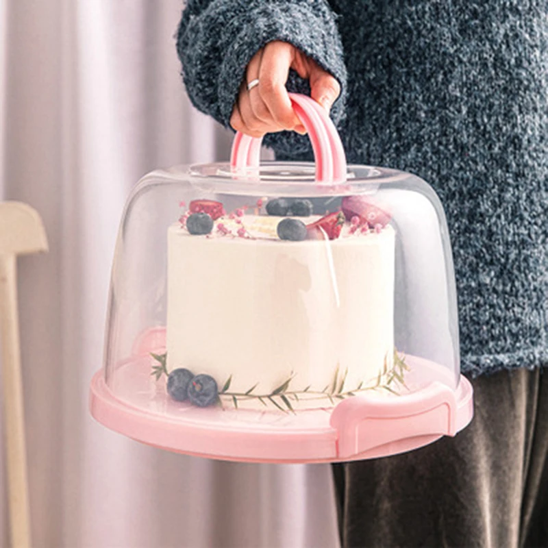 1PC Portable Cake Box Food Fresh-keeping Box Refrigerator Fresh-keeping Receiving Box Fruit Vegetable Storage Boxs 6/8/10 inch