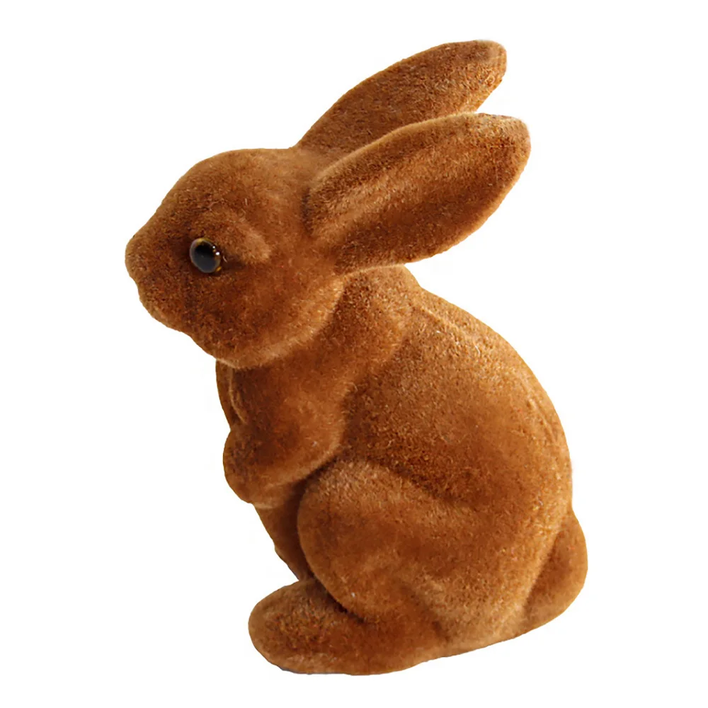 

Rabbit Ornaments Small Animal Festive Supplies Handwork Garden Brown Large Simulation Easter Bunny Decorations