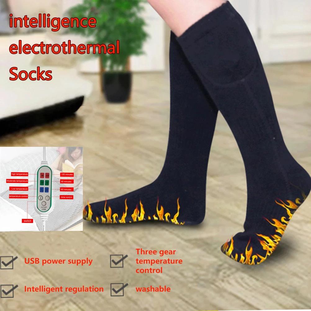 

Носки с подогревом 3 режима нагрева носки с электрическим подогревом зимние термоноски с перезаряжаемой батареей для мужчин и женщин уличн...