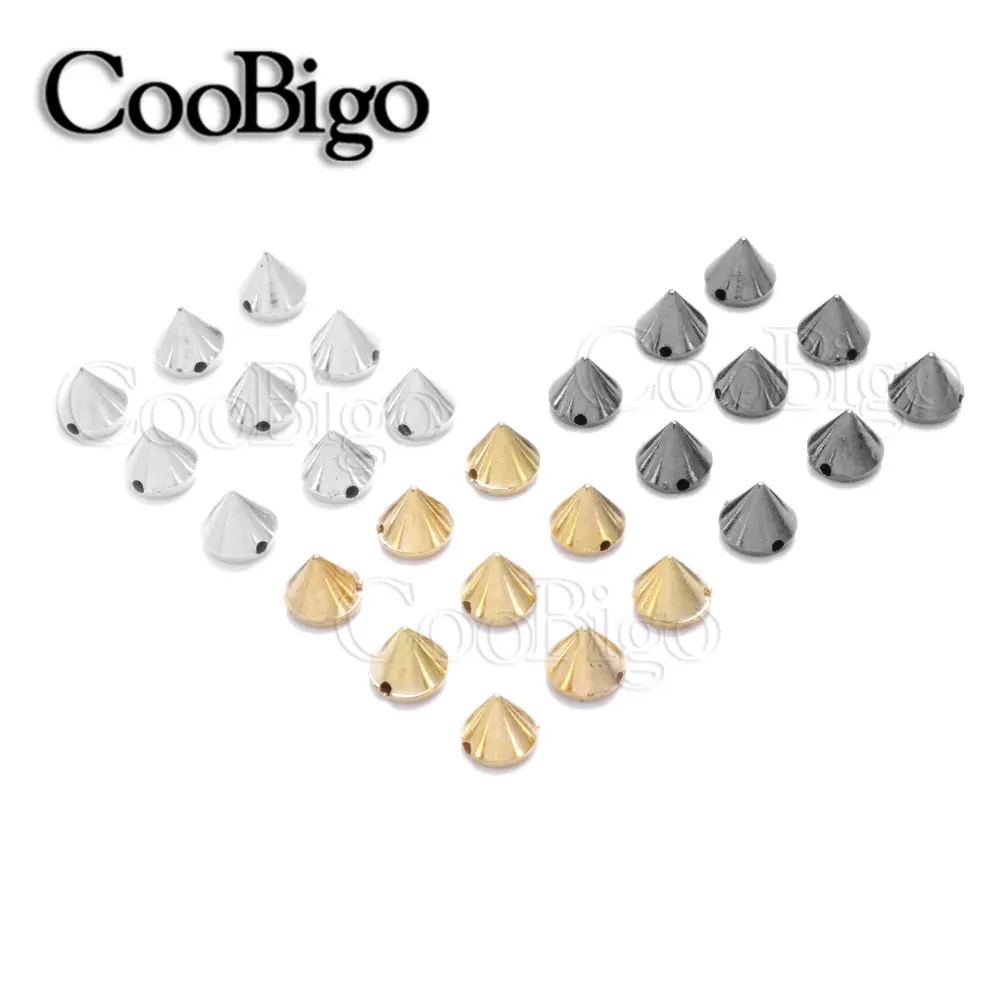 Конус с шипами и заклепками Спайк бисера Хип хоп панк кожа заклёпки сумка сапоги