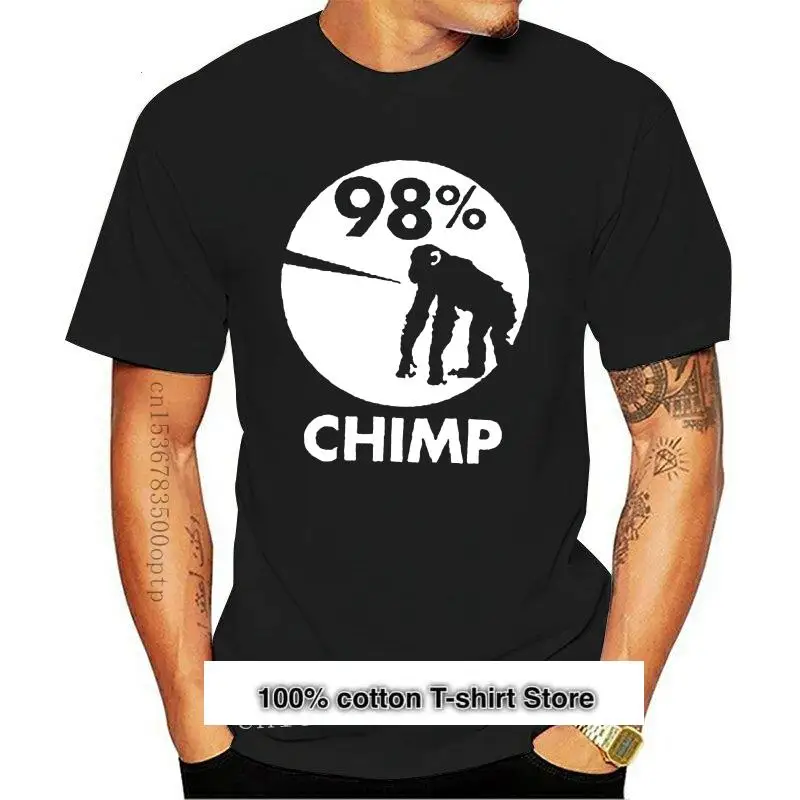 

Camiseta a la moda para hombre, camisa con estampado de chimpé, de todos los tamaños, 2021, 98%