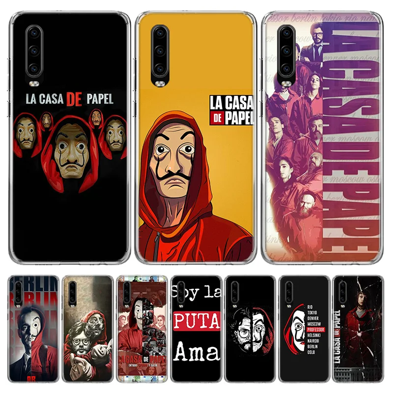 ТВ La Casa de papel футляр из высокотемпературного ПУ чехол для телефона Huawei P40 P30 P20