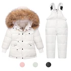 Детский Зимний пуховик с воротником из натурального меха, водонепроницаемый
