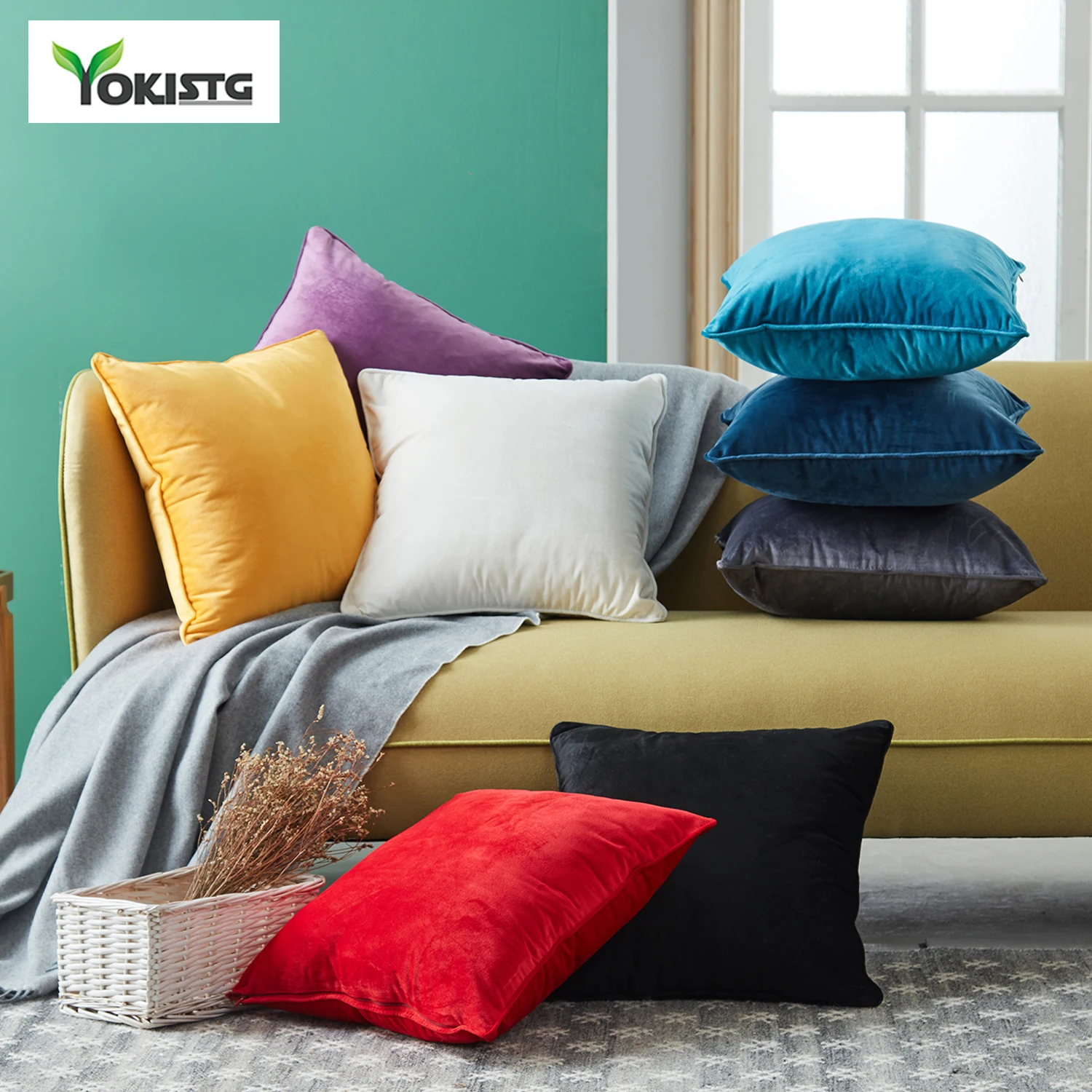 Фиолетовый Мягкая Плюшевая стильная бархатная Наволочка на подушку Наволочки