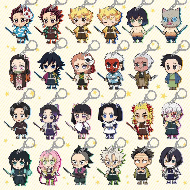 Demon Slayer аниме брелок женский Kimetsu No Yaiba мультяшная фигурка акриловый кулон 2021 -