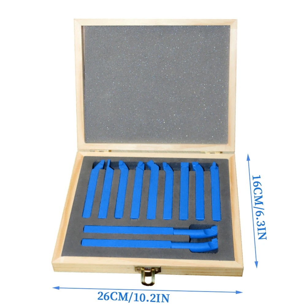 

11Pcs/Set Carbide Tip Cutting Turning Boring Bit Mini Metal Lathe Tool Set Carbide For Metal Working Lathe Thread 8/10/12mm
