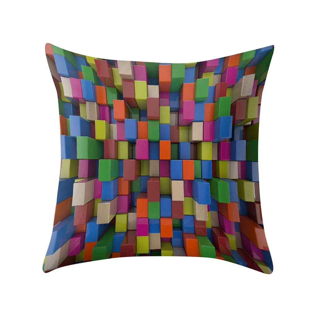 Декоративные подушки чехол из полиэстера для дивана и автомобиля 3D цветной принт