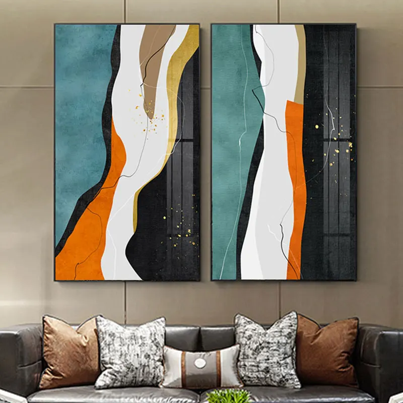 

Abstract Color Combined Painting Pictures Modern Wall Posters and Prints Canvas Paintings Wall Art for Living Room Bedroom Decor