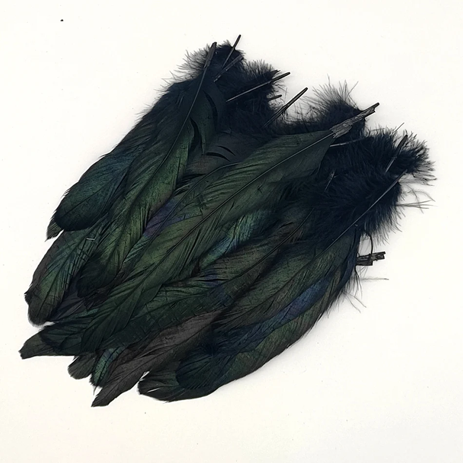 20Pcs/Lot Plume Black Party Rooster Feathers Crafts DIY Natural Colored Feather Jewelry Making Wedding Decoration Plumas 13-18cm