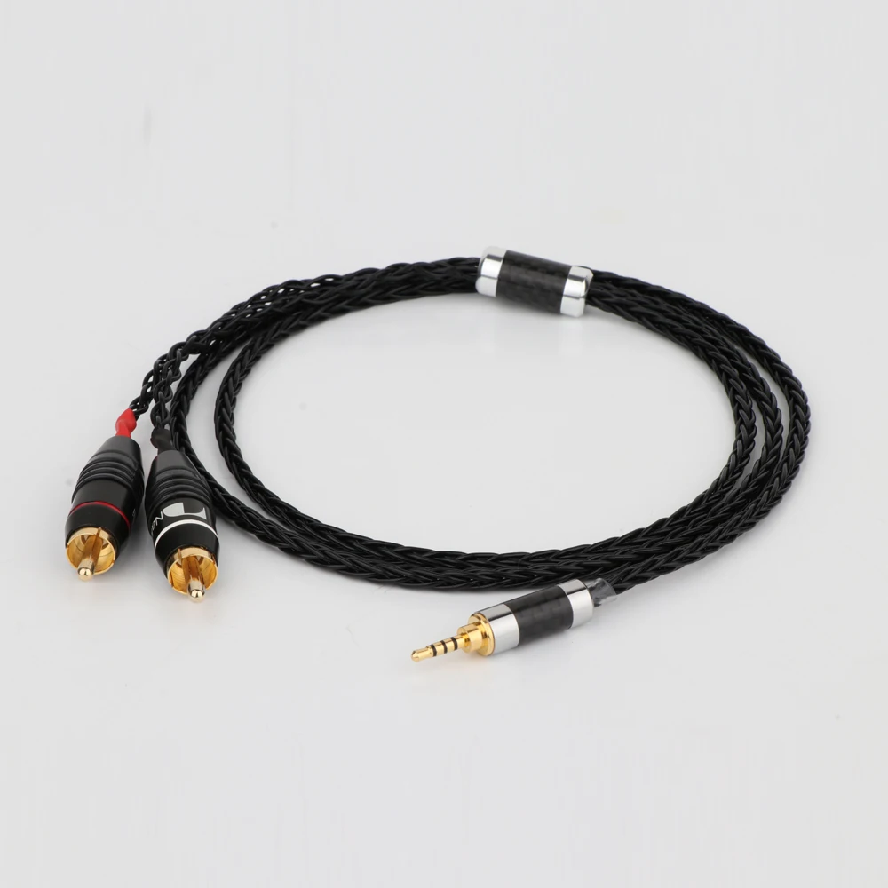 

HiFi 2.5MM TRRS Balanced Male To 2 RCA Male Cable For Astell&Kern AK100II, AK120II, AK240, AK380, AK320, DP-X1A, FIIO X5III