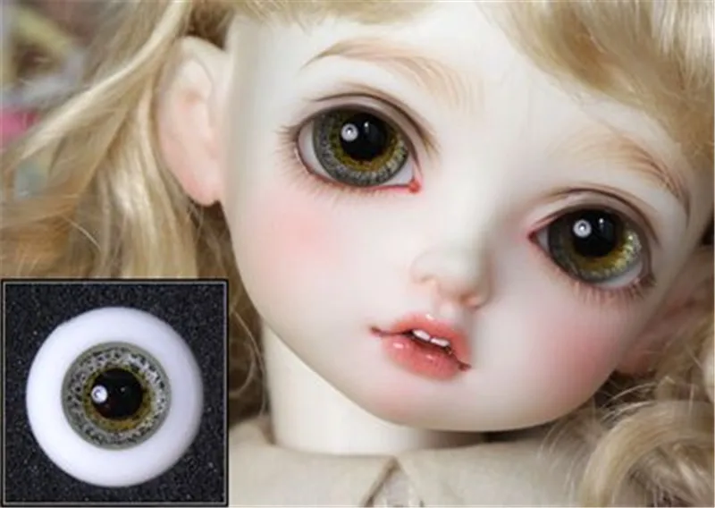 

BJD doll eyes suitable for 12mm14mm16mm18mm small iris size brown real eye glass doll accessories