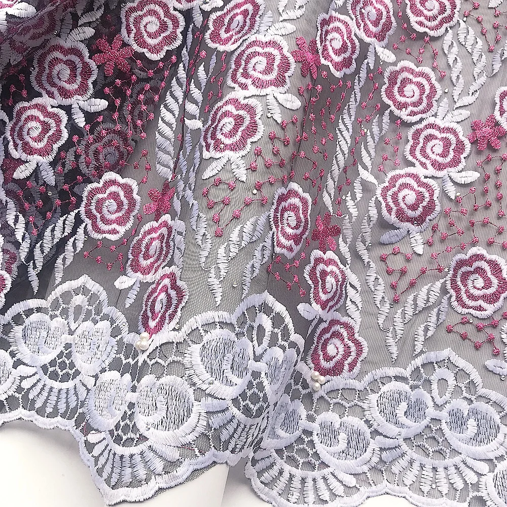 Серебряная блестящая Высококачественная французская Кружевная Сетка со