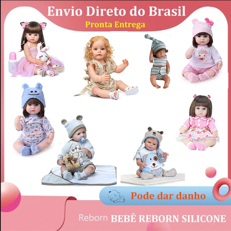 

55cm Lifelike Reborn Baby Doll Toy Movable 22 " Soft Vinyl Princess Girl Soft Curly Hair Bonecas Alive Bebe Reborn Dolls