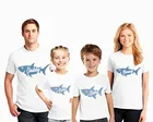 Акула одинаковые комплекты одежды для всей семьи футболки для мамы, папы и сына, рубашка для девочки, старший ребенок принт футболка, одежда, одежда для мамы и дочки