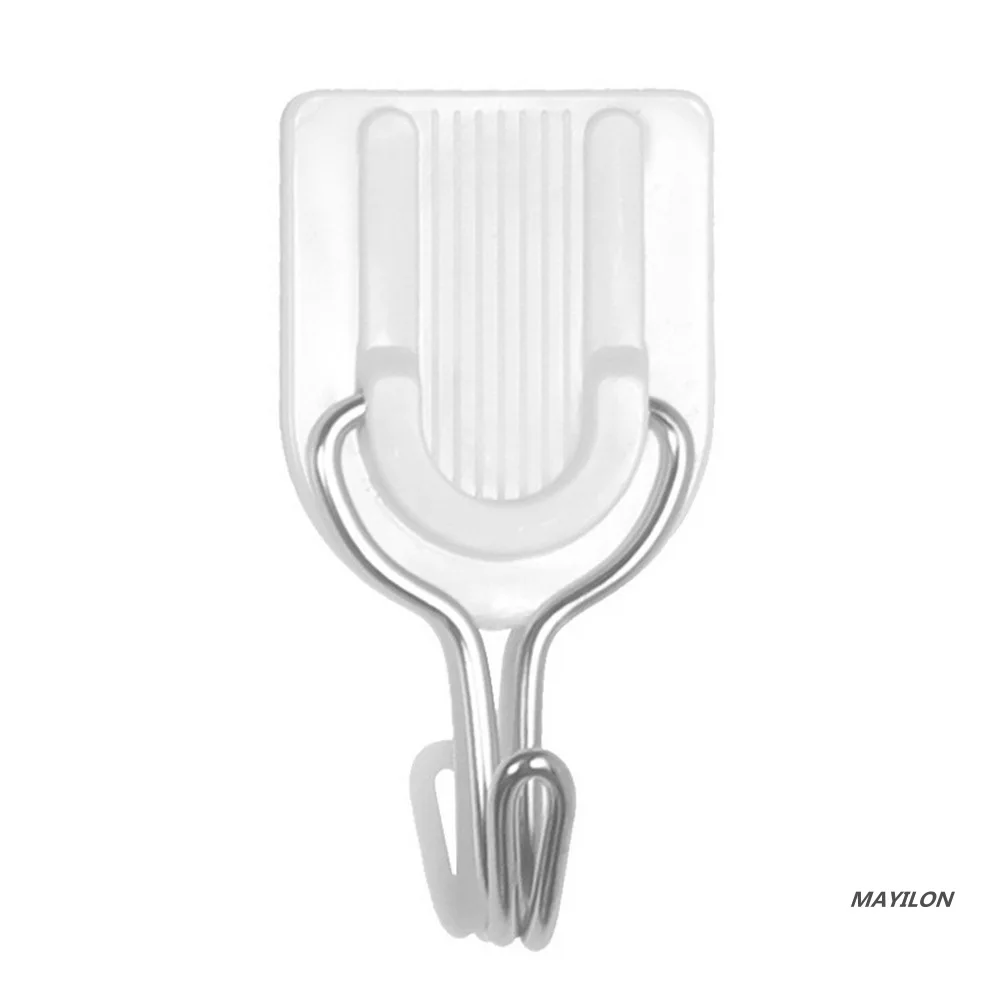 

10Pcs Double-Sided Adhesive Wall Hooks Hanger Strong Adhesive Hook Suction Cups Storage Wall Holder for Home and Kitchen