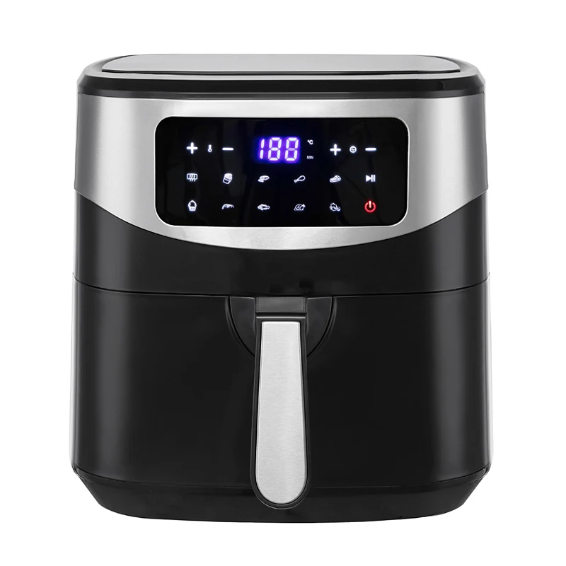 

1600W Household Air Fryer 8Lled Touch Screen Panel Air Fryer Capacity Pizza Oil-Free Salt-Free Cookware Touch Screen Electric Fr