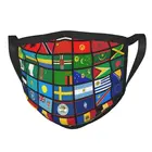 Маска для лица одноразовая для взрослых, пылезащитный респиратор против смога, флаги стран мира