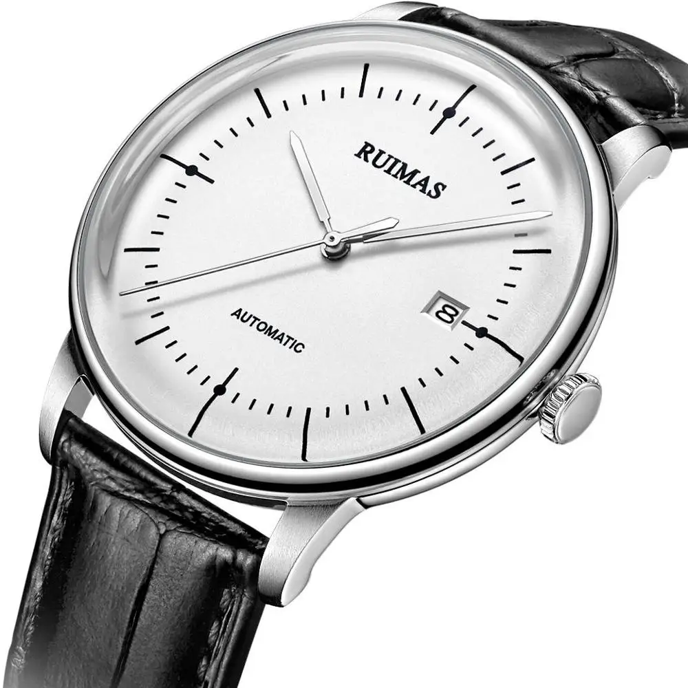 Оригинальные новые автоматические японские механические часы Ruimas Miyota тонкие