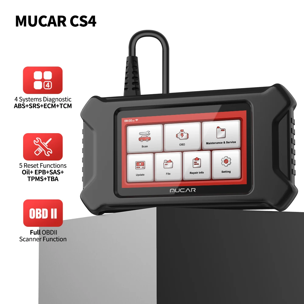 

THINKCAR MUCAR CS4 OBD2 Scanner ABS/SRS/ECM/TCM System Oil/EPB/SAS/TPMS Reset Free Lifetime Diagnostic Tools Pk Thinkscan Plus