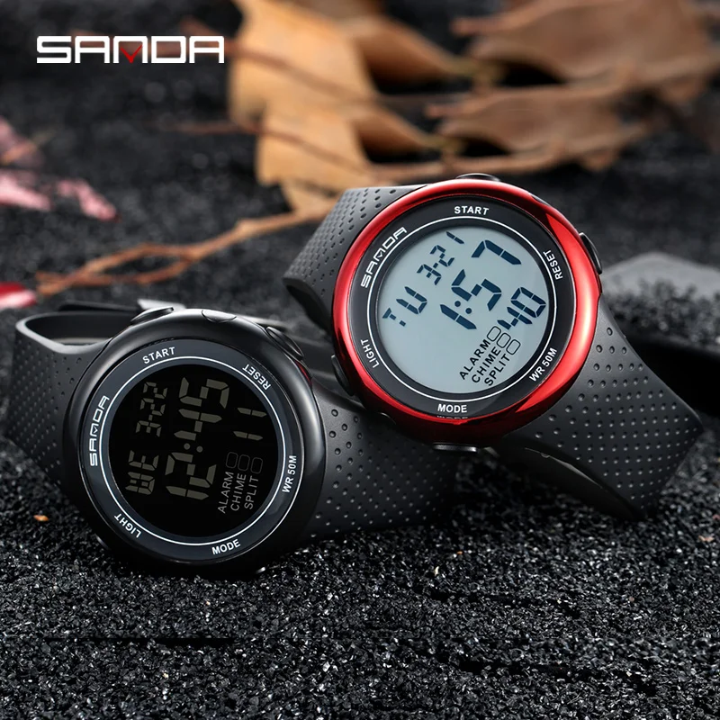 

Waterproof Digital Watch Men Alarm-clock Date-week-display Sports Electronic Watches Luminacence Modes relogio masculino SANDA