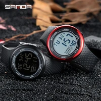 sanda men watch fashion 50m waterproof digital wristwatch sports watches led big dial military watches for men reloj hombre