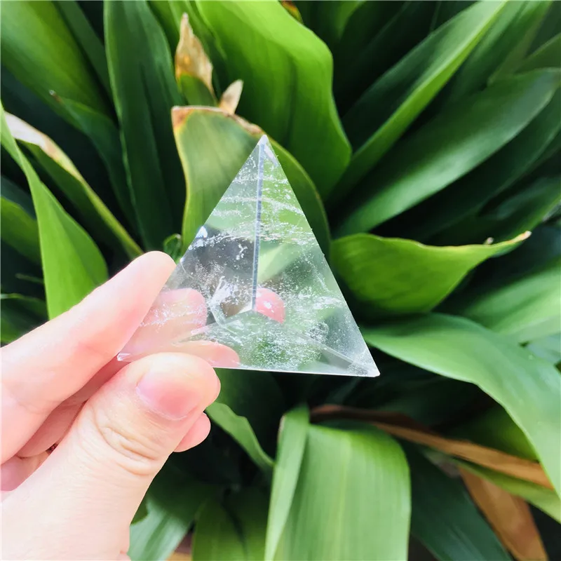 

Natural white crystal stone pyramid stone decorations