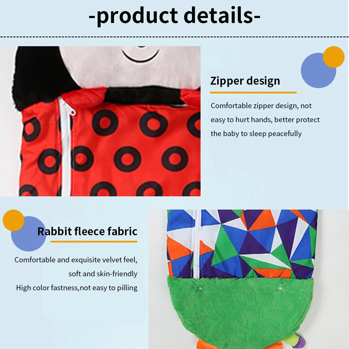 Saco de dormir de felpa para ni&ntilde;os y ni&ntilde;as, saco de dormir de dibujos animados, suave y c&aacute;lido, para regalo de cumplea&ntilde;os-5