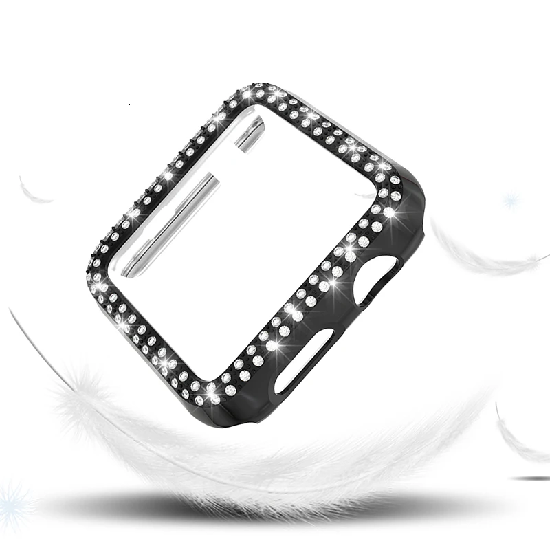 Алмазный чехол для apple watch Series 5 44 мм 40 мм iWatch 4 защитная крышка экрана PC Watch Case для apple watch 3 Case 38 мм 42 мм