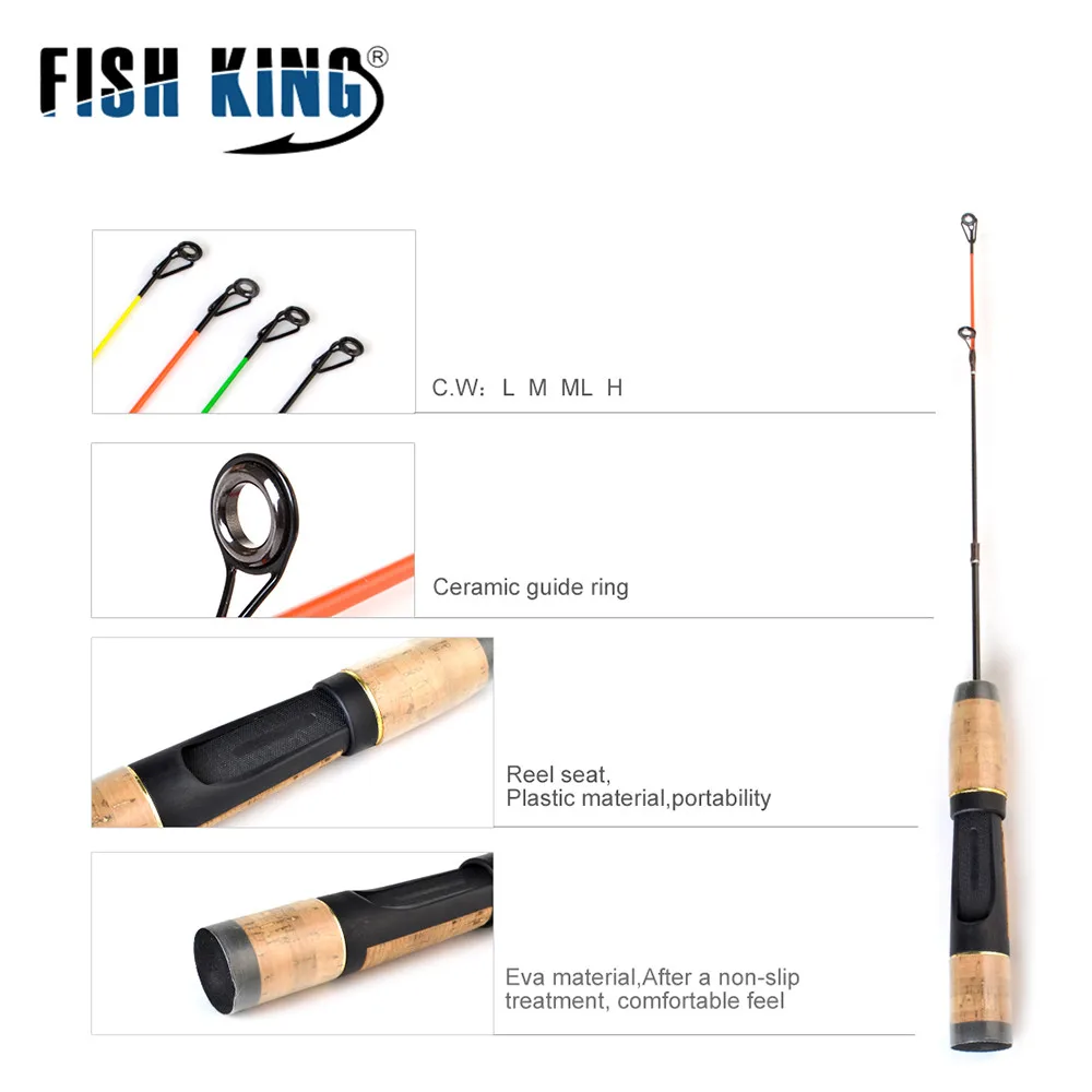 FISH KING зимняя подледная искусственная Рыболовная Снасть для ловли нахлыстом C.W