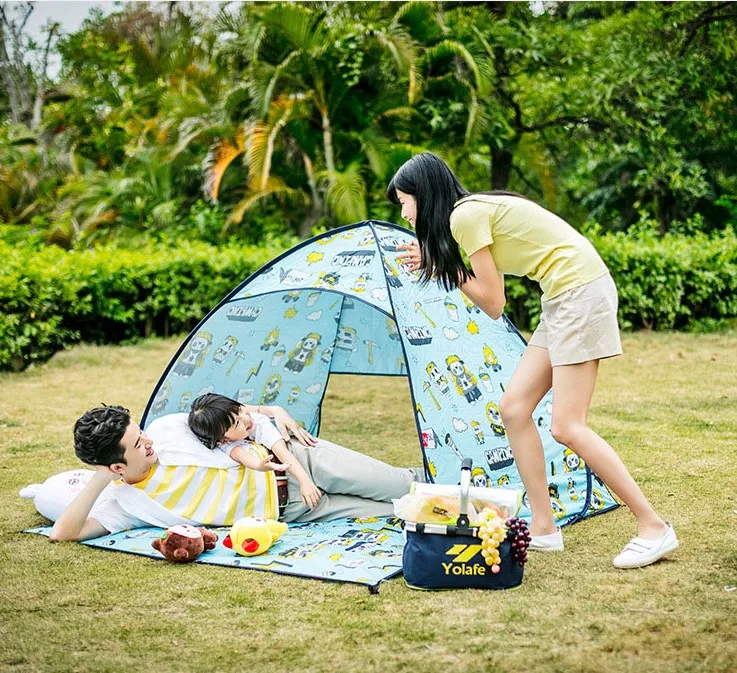 2 PeopleDouble Слои на открытом воздухе палатки Автоматическая Пляжная палатка защиты