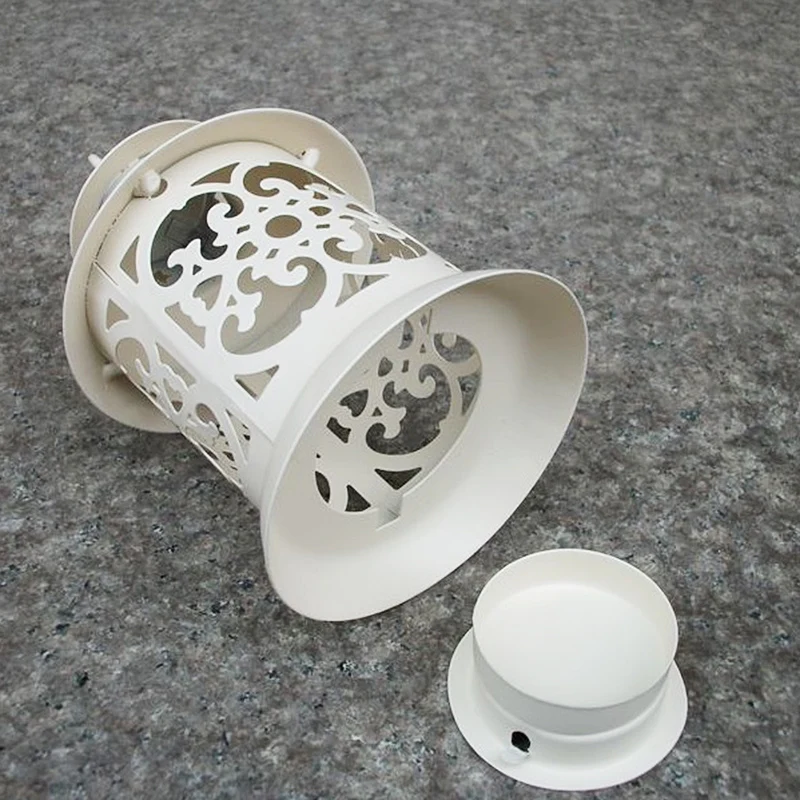 Металлические полые свечной фонарь Hangable Ретро декоративный подсвечник бытовой