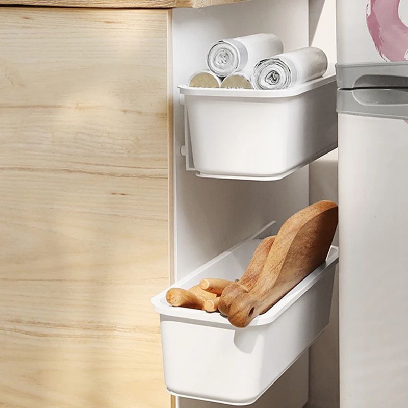 Кухонный органайзер Полка для специй шкафа чулана нажимная пластиковая корзина