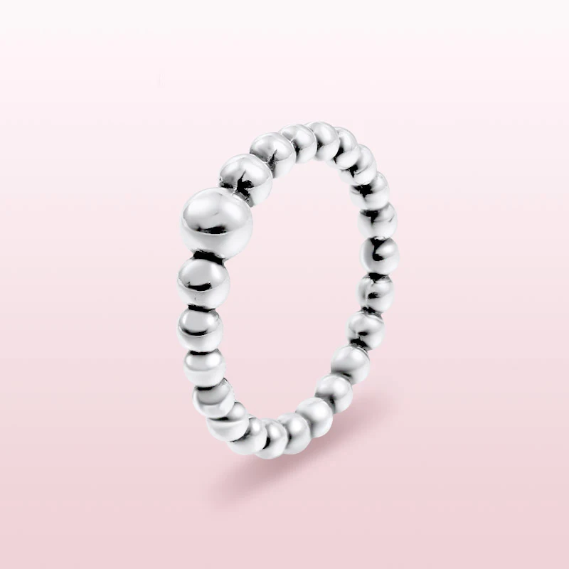 

Хит продаж, бесплатная доставка, реальные 925 Серебряное кольцо бусы кольцо для женщин Свадебная вечеринка подарок ювелирные изделия