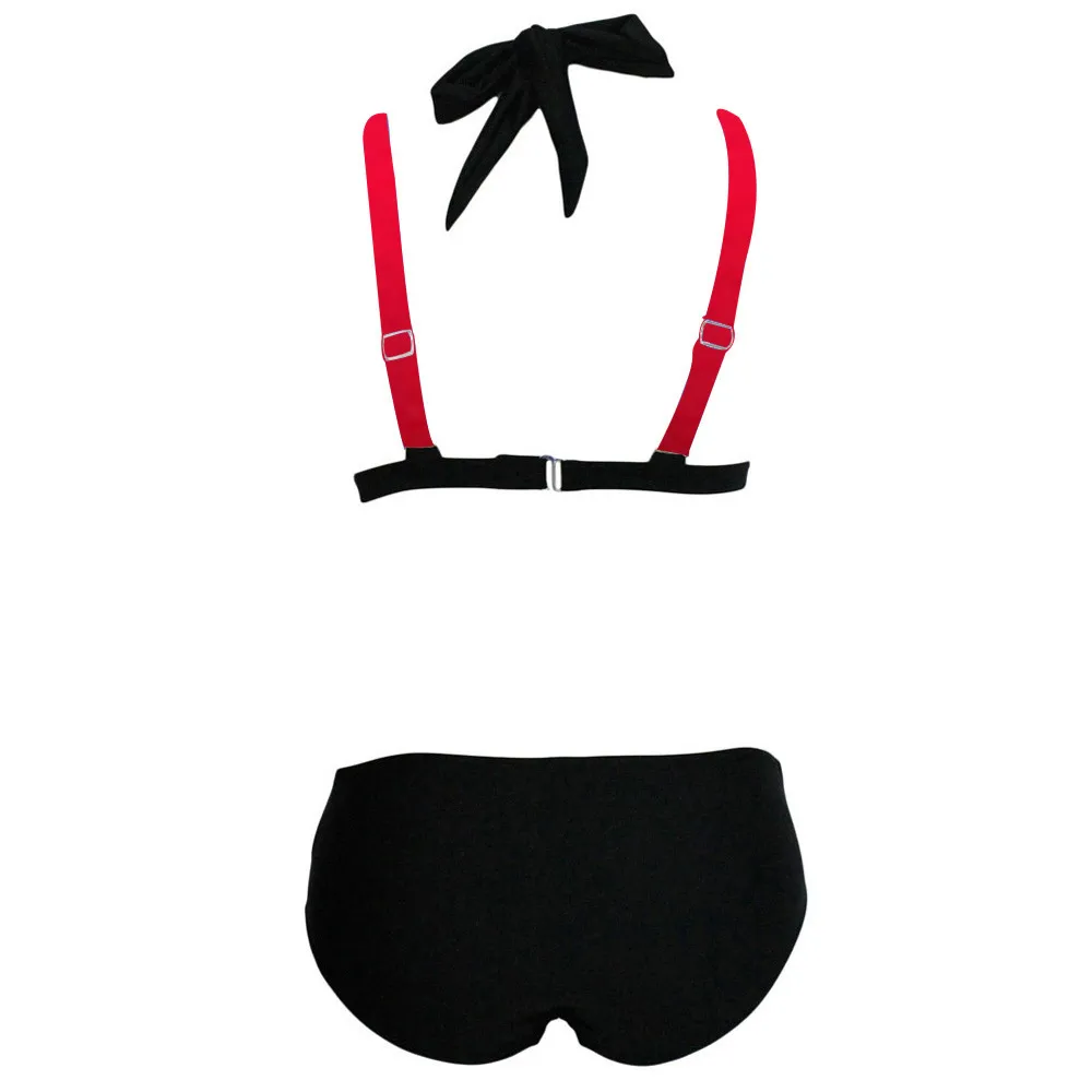 

Sexy Bikinis Set V-neck Halter Neck Swimwear Women Swimsuits Patchwork Bathing Suit Women Biquini Beach Party Wear Bikini 2021