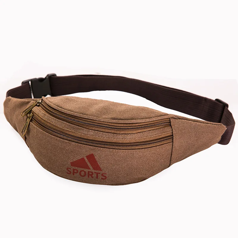 Винтажная поясная сумка 2 кармана круглая Повседневная многократного