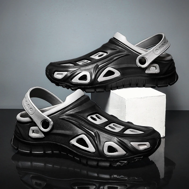 Summer Men Casual Sandals Outdoor Women Beach Shoes Fashion Indoor Slippers High Quality EVA Lazy Hole Shoes 39-44