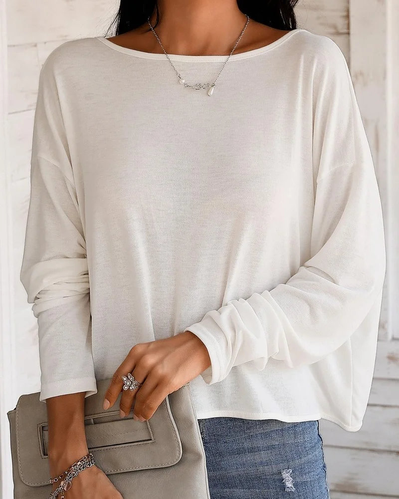 

Fall Spring Women's Fashion 2021 Elegant Sexy Long Sleeve Ladies Halter Top Solid Color Beaded Band Hollow Halter Twisted Top
