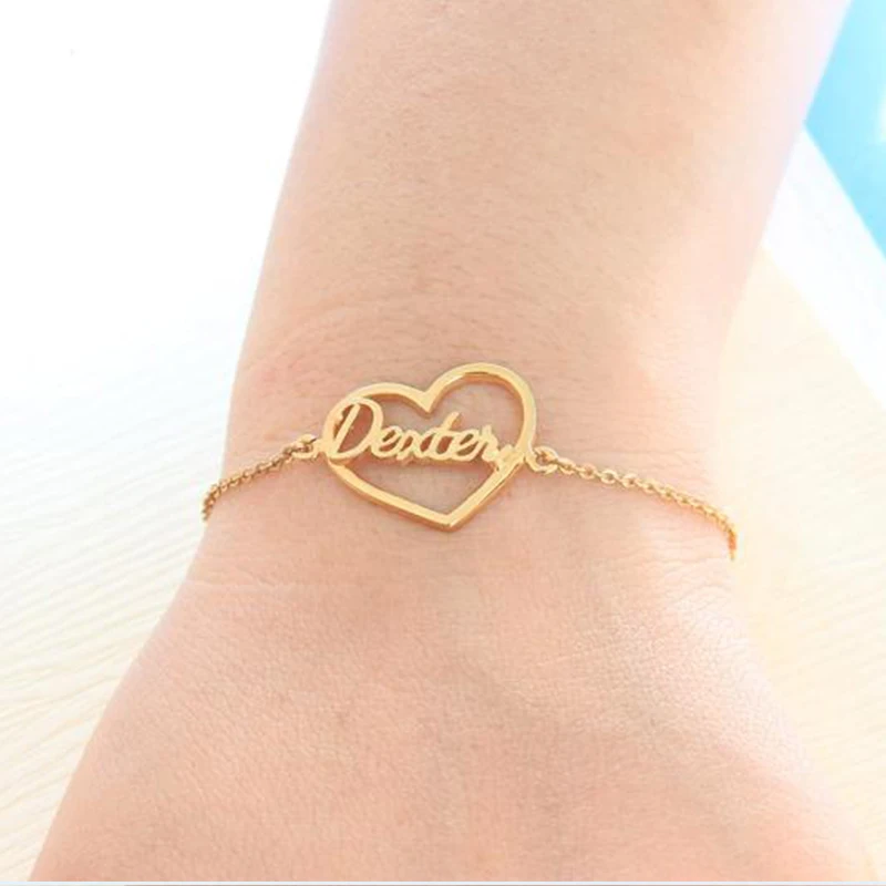 Персонализированный браслет с именем индивидуальные браслеты именной табличкой