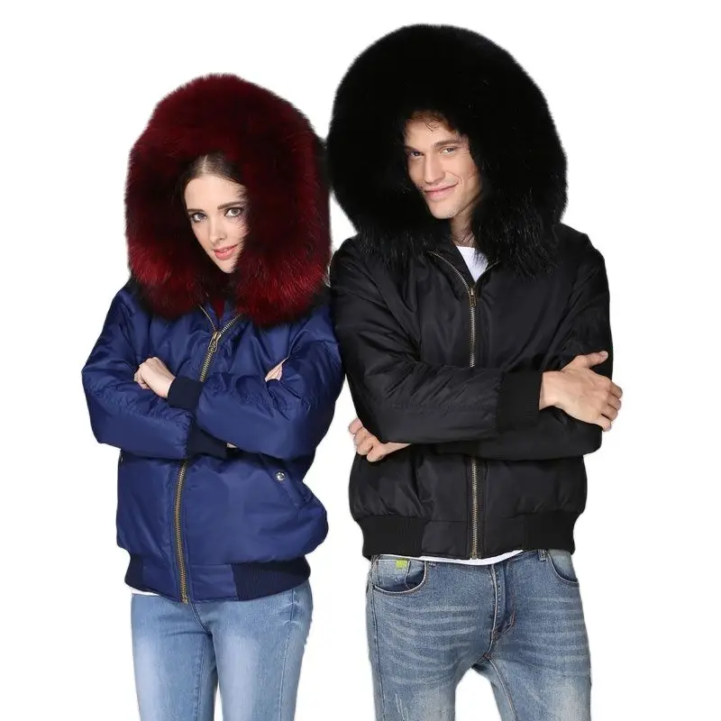 2018 черный бомбер модная куртка зимняя толстая подкладка из искусственного меха