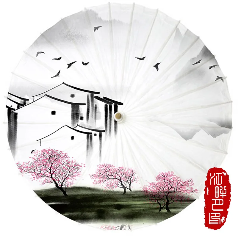 Традиционный китайский художественный зонт масляная бумага окрашенный