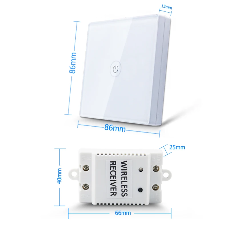 Беспроводной сенсорный выключатель Saful водонепроницаемый без проводки для ламп