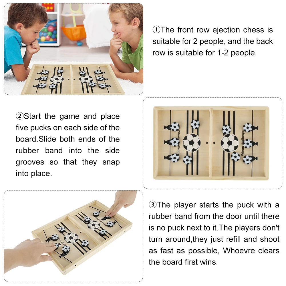 Быстрый слинг шайба смешная настольная игра деревянная Футбол стол Хоккей