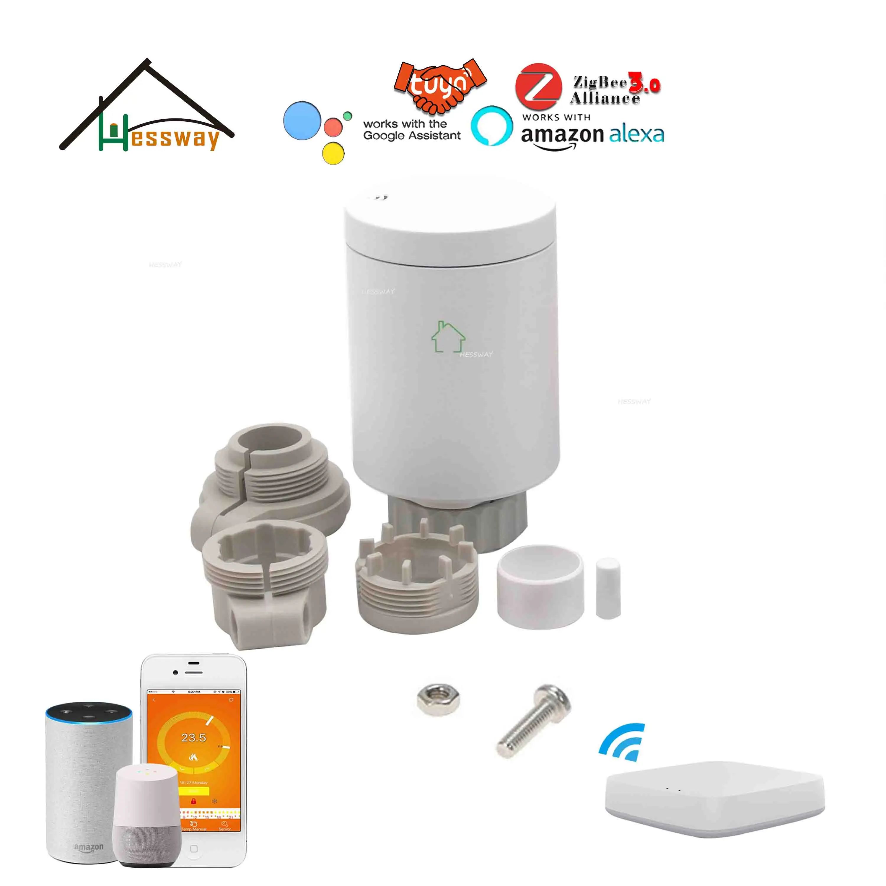 Щелочные батареи HESSWAY шлюз Wi Fi термостат радиатора zigbee для 2 4 ГГц 868 МГц 915 IEEE 802.15.4