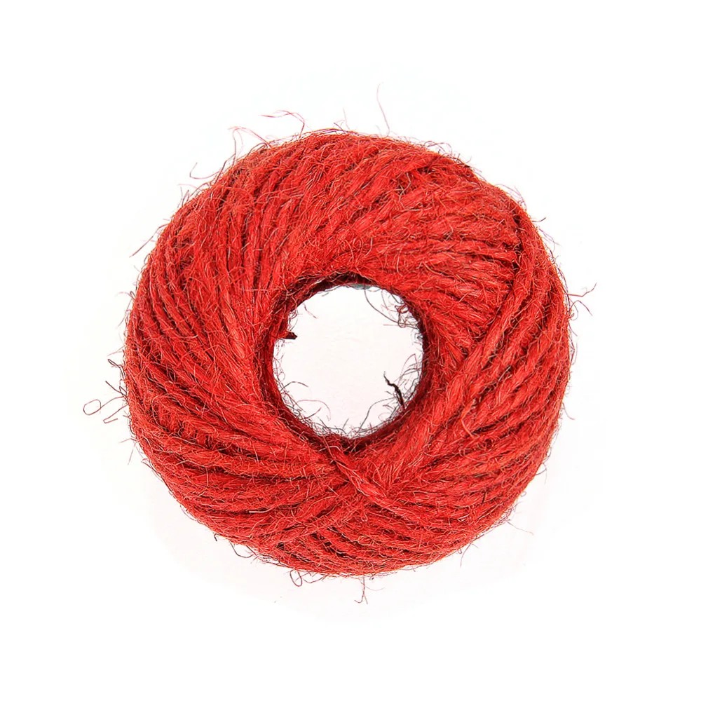 Джутовый шпагат 30 метров Натуральный сизаль 2 мм Тэги в стиле рустик обертка