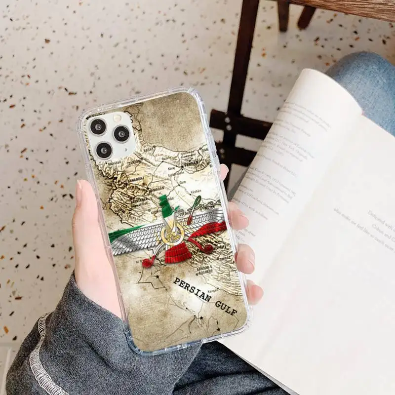 

Iran flag Phone Case Transparent for iPhone 11 12 mini pro XS MAX 8 7 6 6S Plus X 5S SE 2020 XR