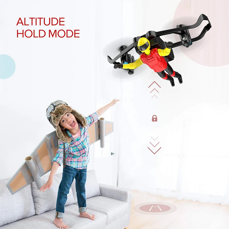 Mini Drone U48-B RC Stunt Doll with Paraglider Flight Helicopter drone Aircraft For Kids Present Gift Flying Toys | Игрушки и хобби