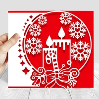 christmas snowflake candle invitation metal cutting dies stencils for diy scrapbooking album embossing paper card decoratve die