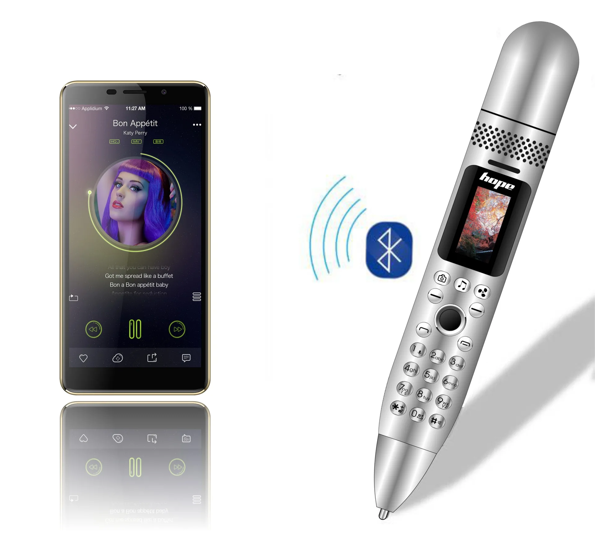 Креативная Мини карманная гелевая ручка микро Bluetooth Набор двойной карты длительное время ожидания с небольшим вентилятором Многофункциональный Аварийный стилус