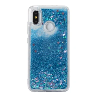 Dyna mi c Жидкий чехол «зыбучие пески» для Xiaomi mi 8 lite 5X 6X A1 A2 mi X 2 2 S Pocophone F1 Pocophone Note 7 6 pro Примечание 5 чехол для телефона - Цвет: blue