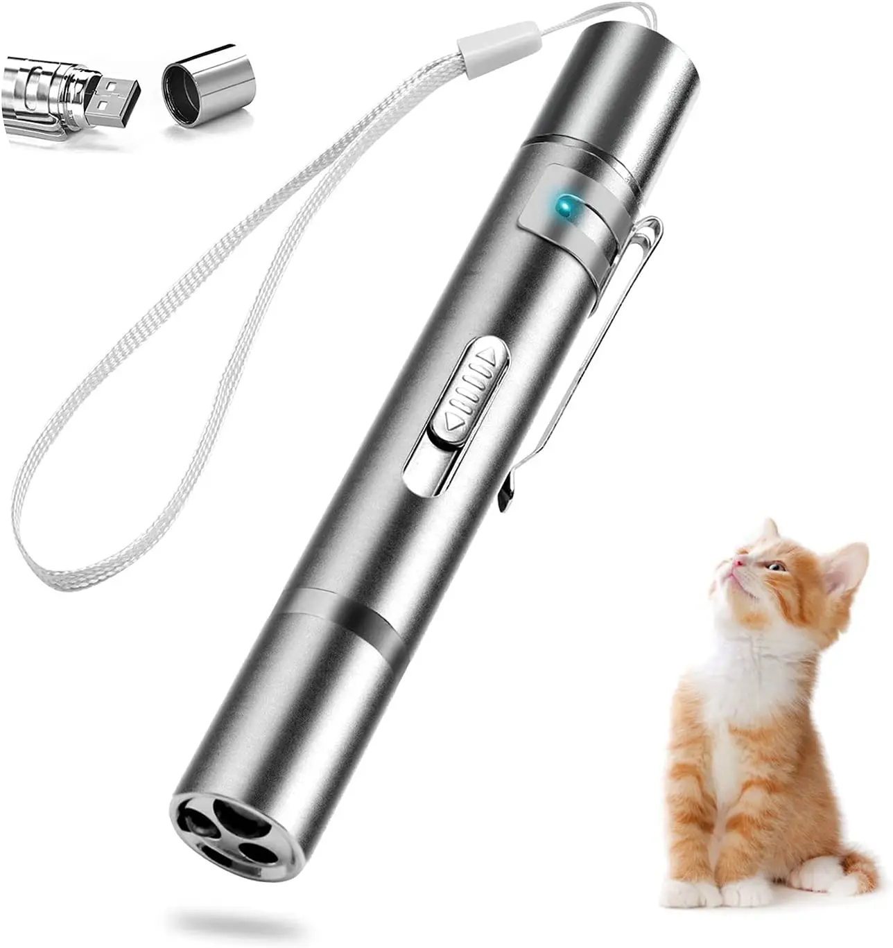 

Pet Toys, Cat Toys, Indoor Cat Sports Toys, Cat Pointer Interactive Toys, Red Pointer Pen